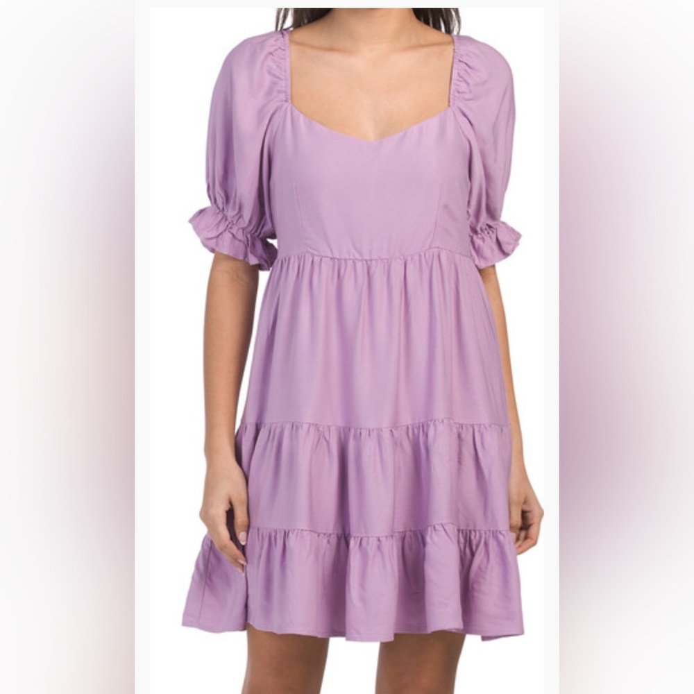 NWT Shinestar Ruffle Sleeve Tiered Dress